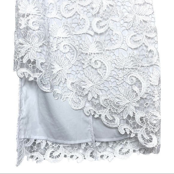 Guess “Collena” White Lace Asymmetric Pencil Skirt - Picture 5 of 8